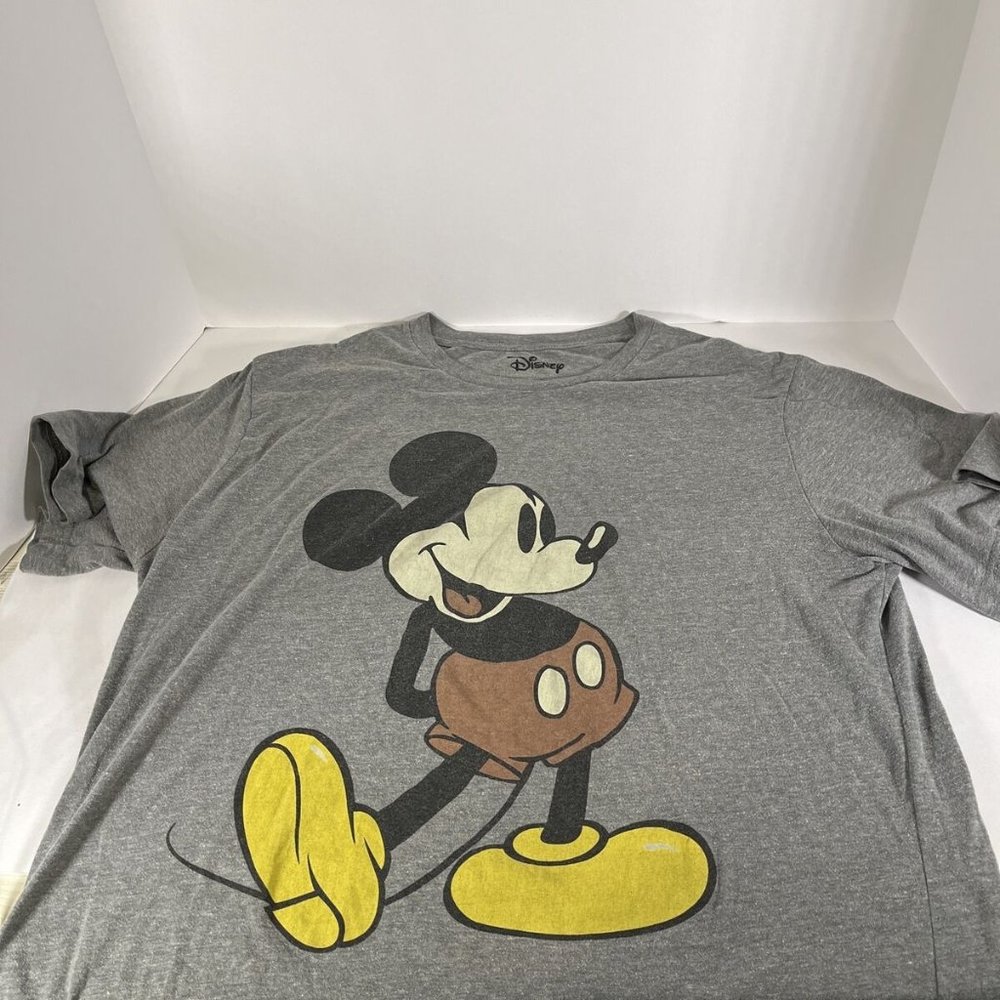 Disney Classic Micky Mouse - Gray T-Shirt Men's Size XL /Vintage Look